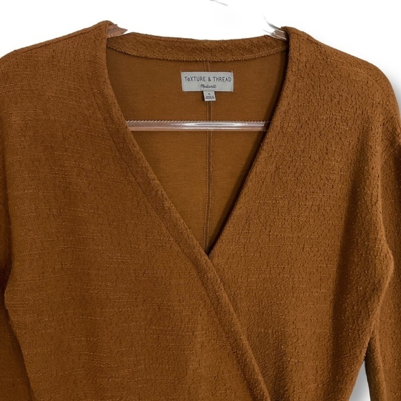 Madewell Texture & Thread Wrap Tie Waist Textured Sweater Sz S - Picture 3 of 12